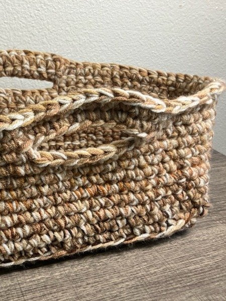 Golden Harvest - One-of-a-Kind Designer Crochet Basket product image (2)