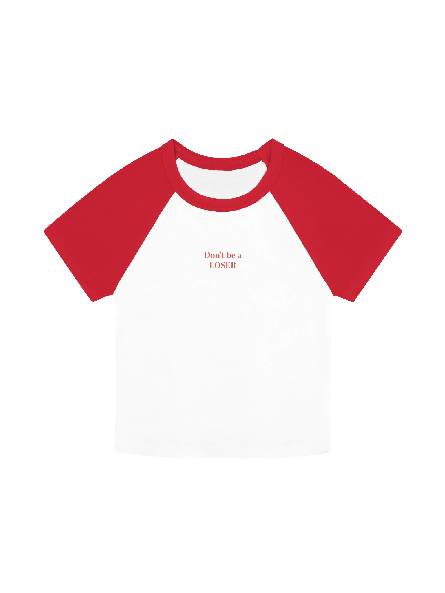 Don't be a LOSER color block Womens baby tee product image (1)