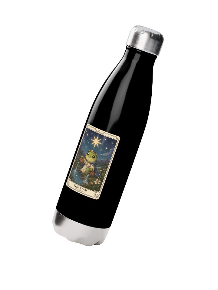 Premium Stainless Steel Tarot Frog 17oz Water Bottle | Featuring Iconic "The Star" Artwork from the Tarotoads! Collection by Everbright Studio product image (2)