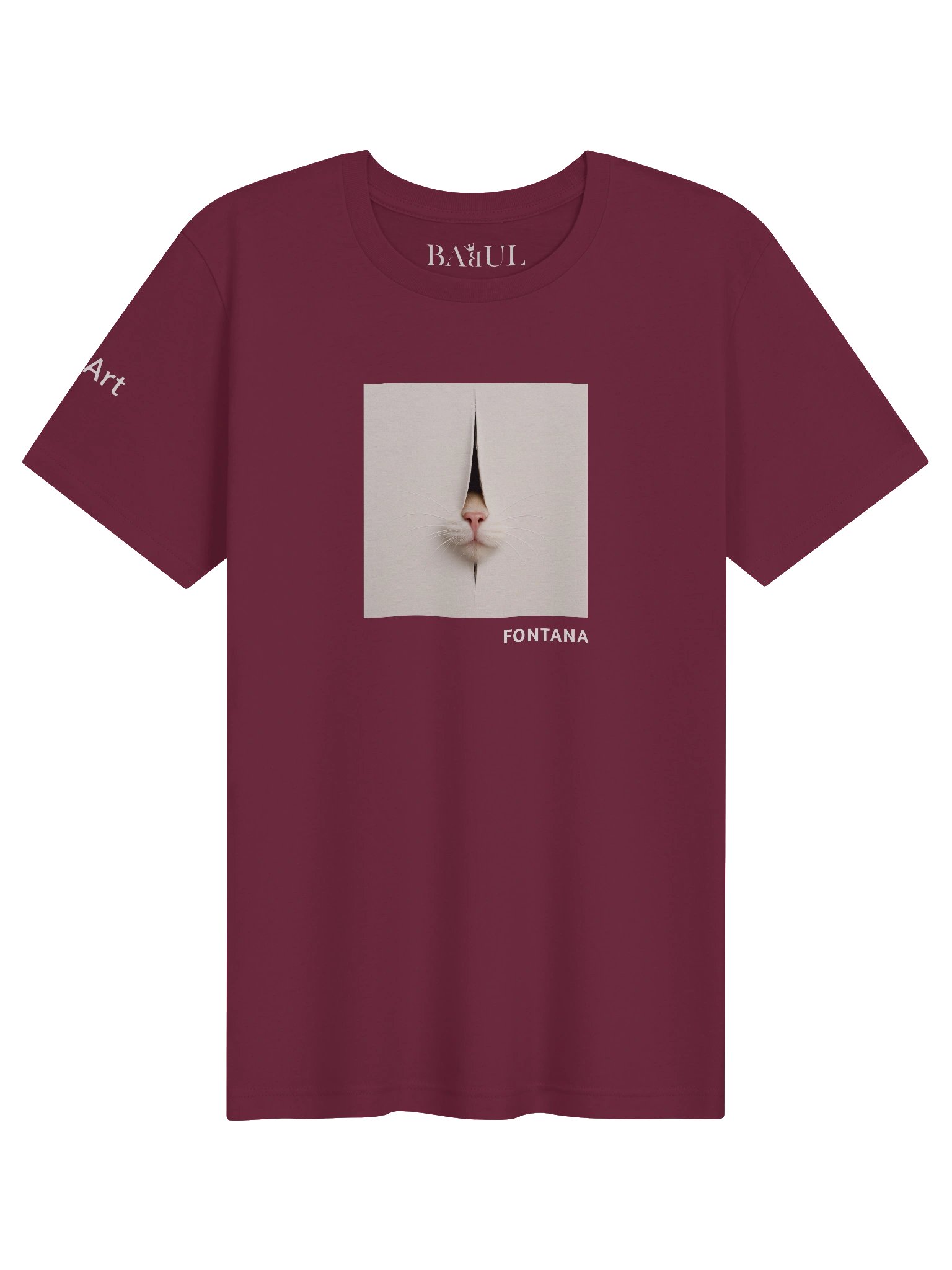 CATART Unisex Jersey Cat T-Shirt - FONTANA - Iconic Painting Reimagined with Cats product image (1)