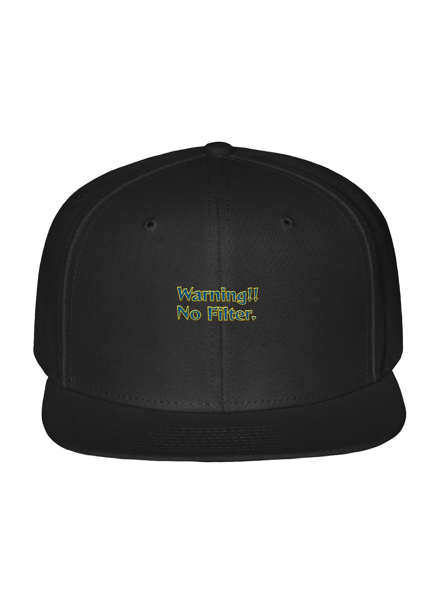 Warning No Filter Snapback Hat product image (3)