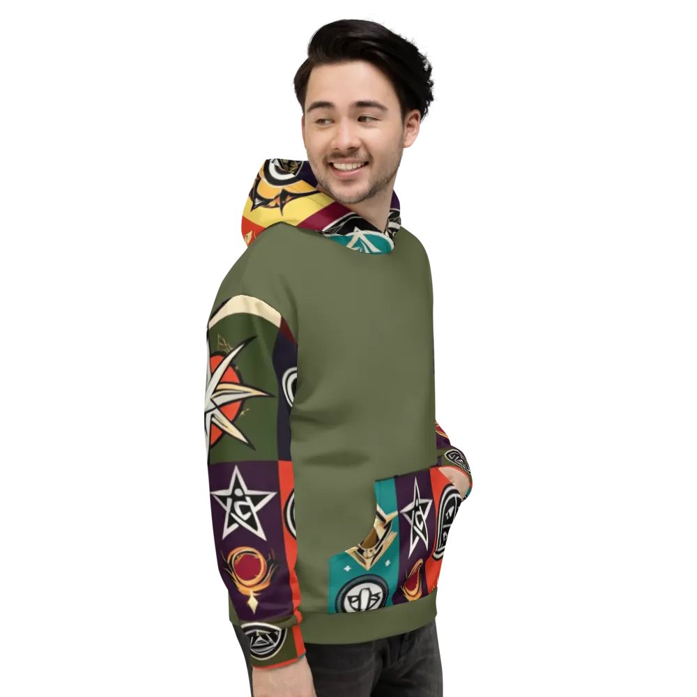 Green & Multi Symbology Hoodie product image (9)