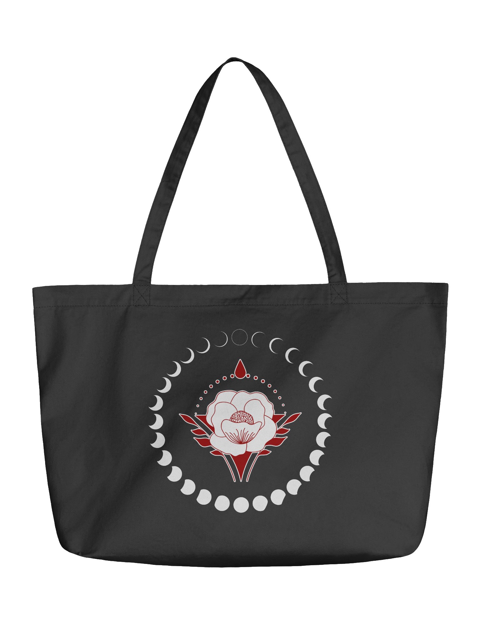 Organic Cotton Eco Tote Mystic Moon Blooming Rose product image (2)