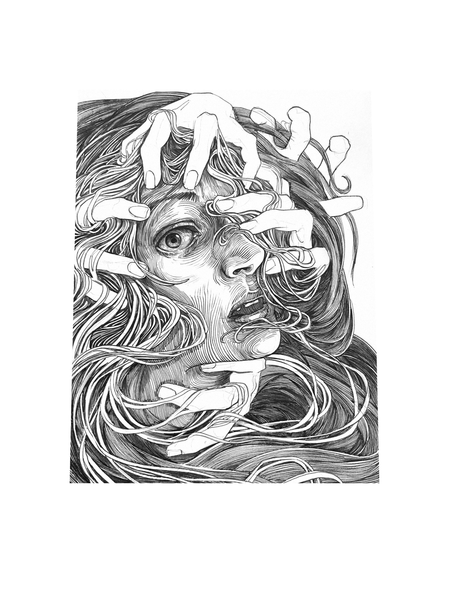 Inktober art. “Panic” (Poster) product image (4)