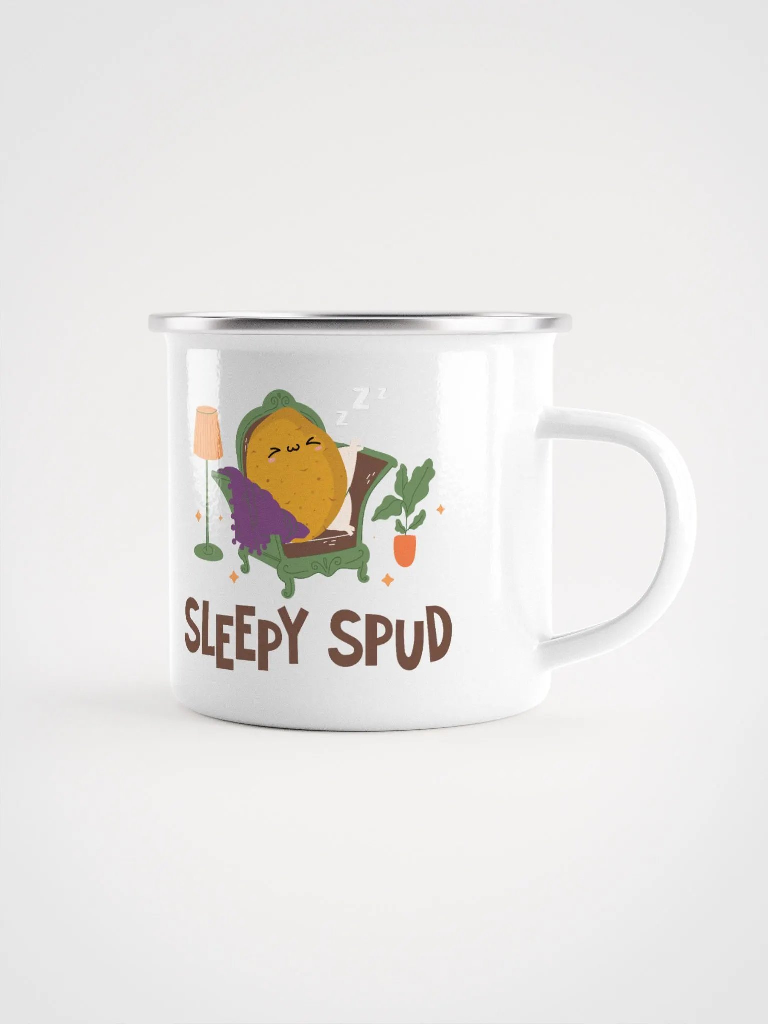 Sleepy Spud - Enamel Mug product image (1)