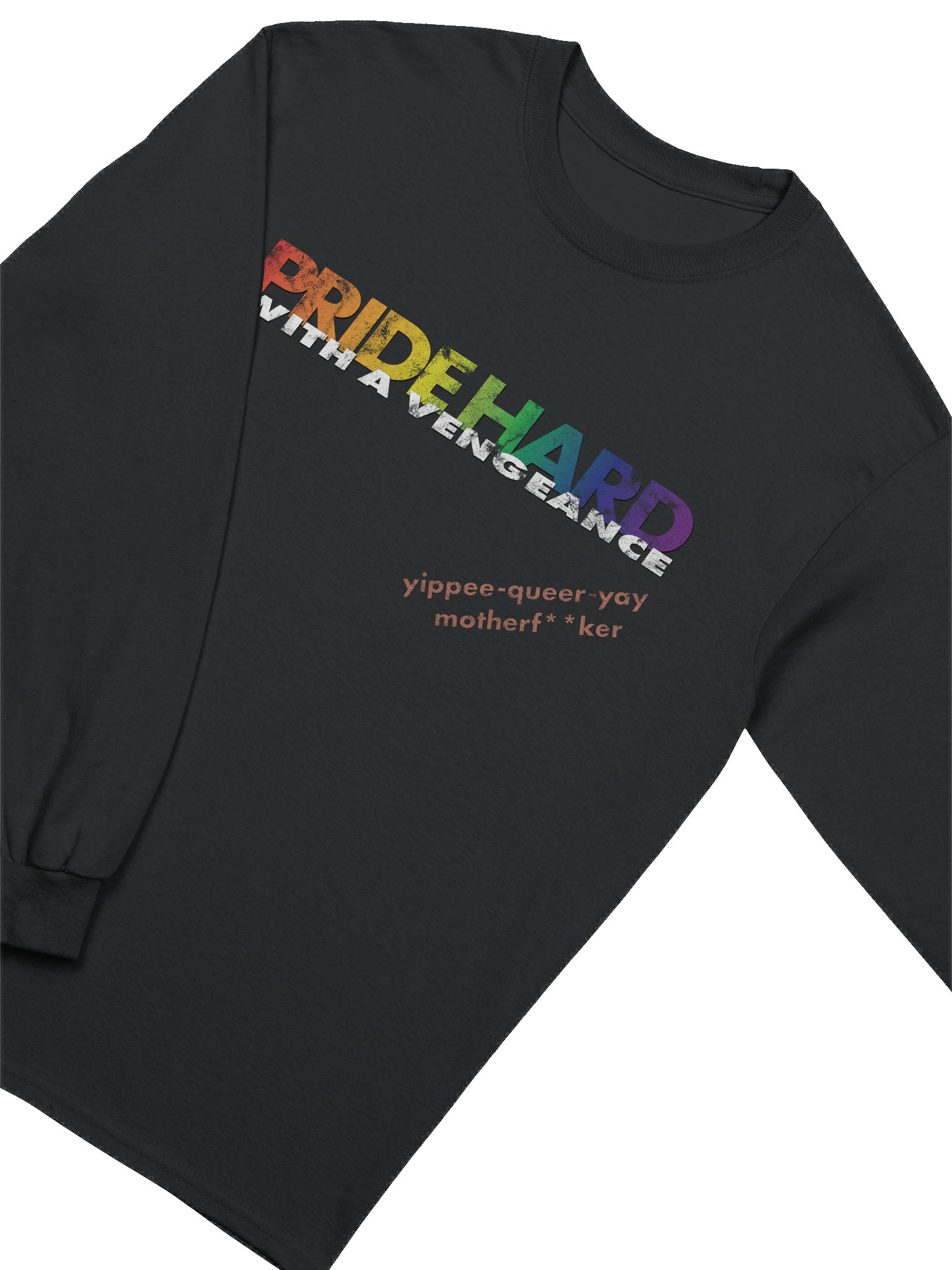 Rainbow "Pride Hard" Long Sleeve Tee product image (3)