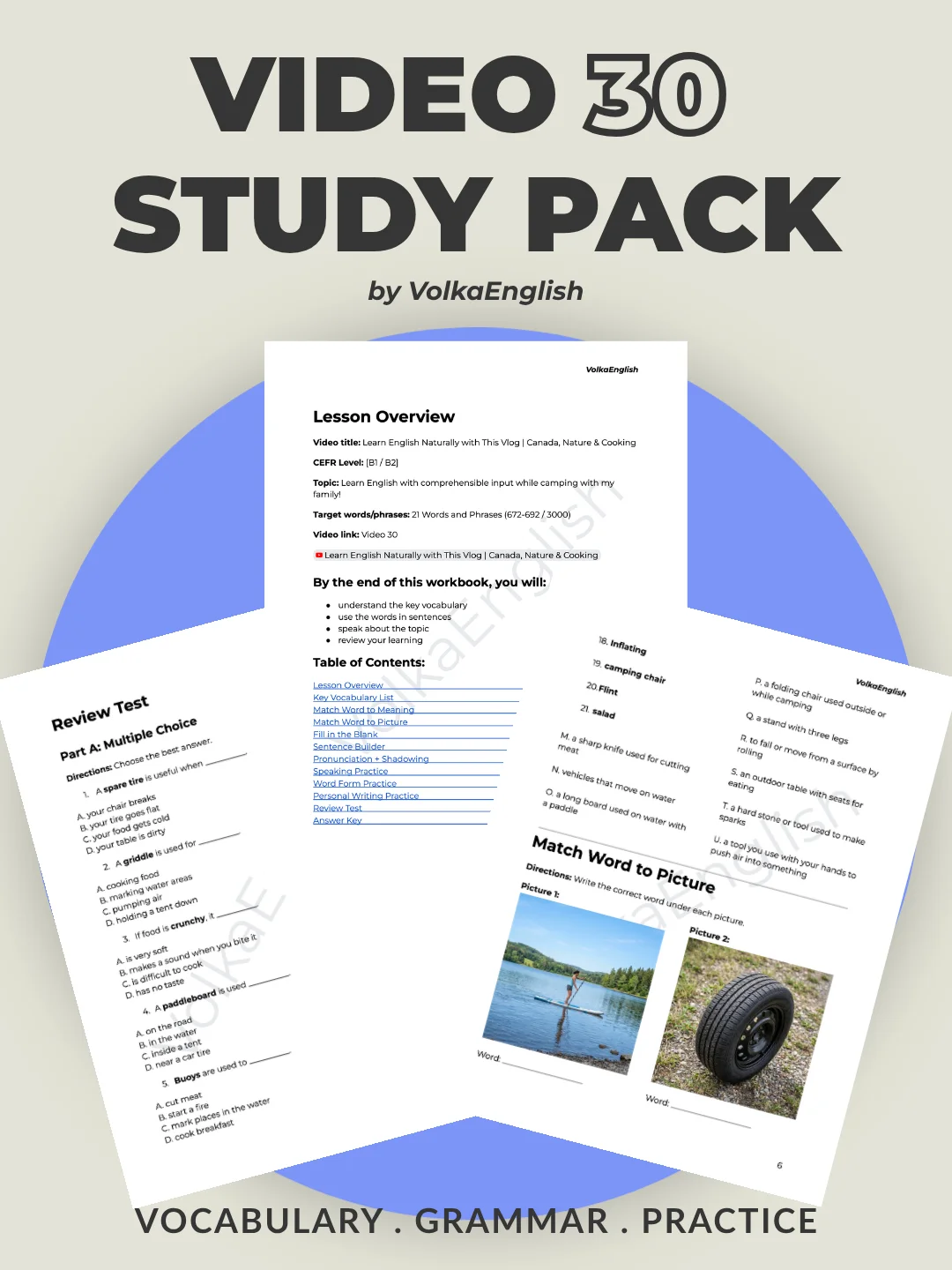 Learn English Naturally with This Vlog | Canada, Nature & Cooking - Video 30 Study Pack product image (1)