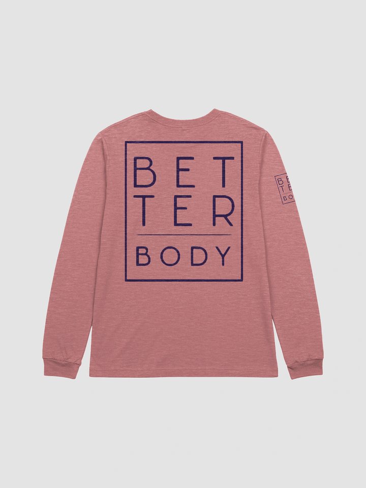 Better Body Buttery Soft Long Sleeve T-shirt w/ Black/Blue Logo product image (16)
