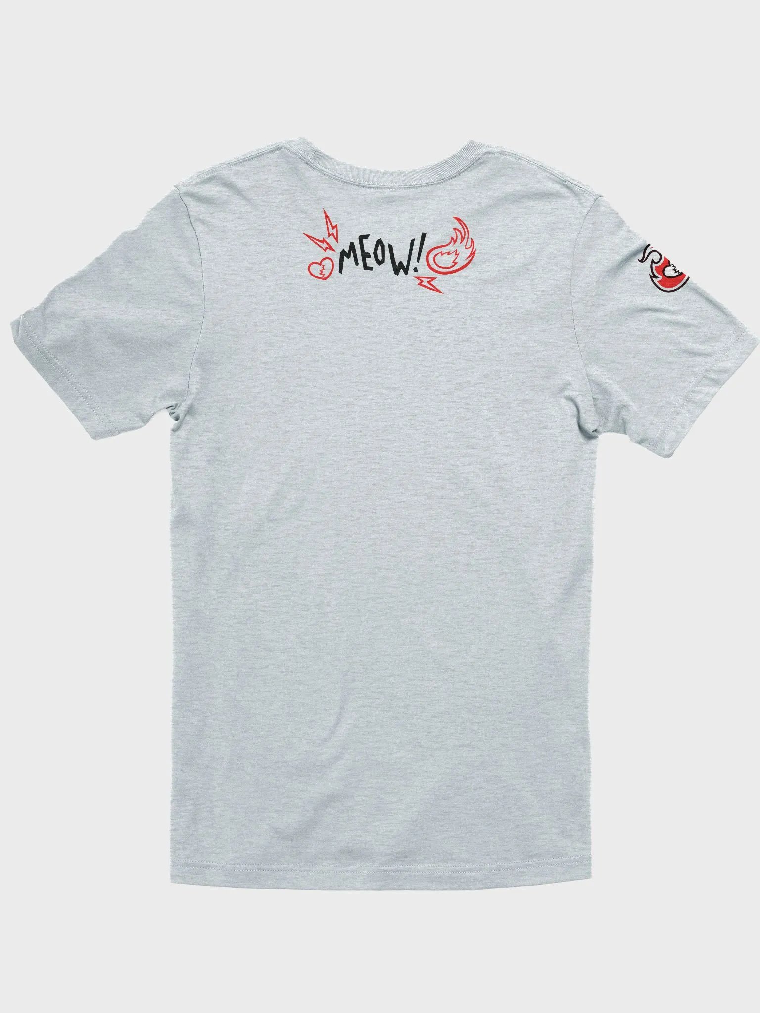 Heartbreaker Virtual Meow // T-Shirt - Black and Red - Light Mode product image (2)