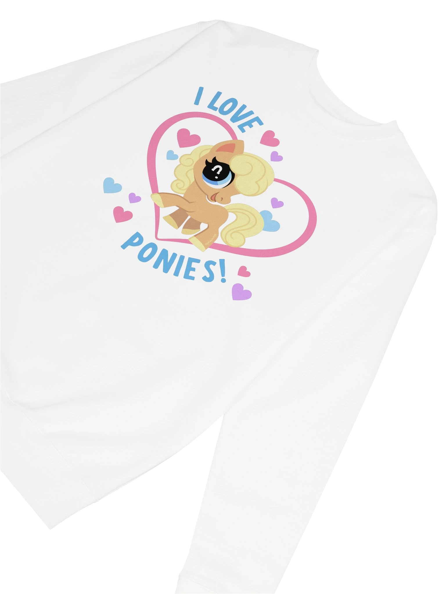 I Love Ponies Sweatshirt (light) product image (6)
