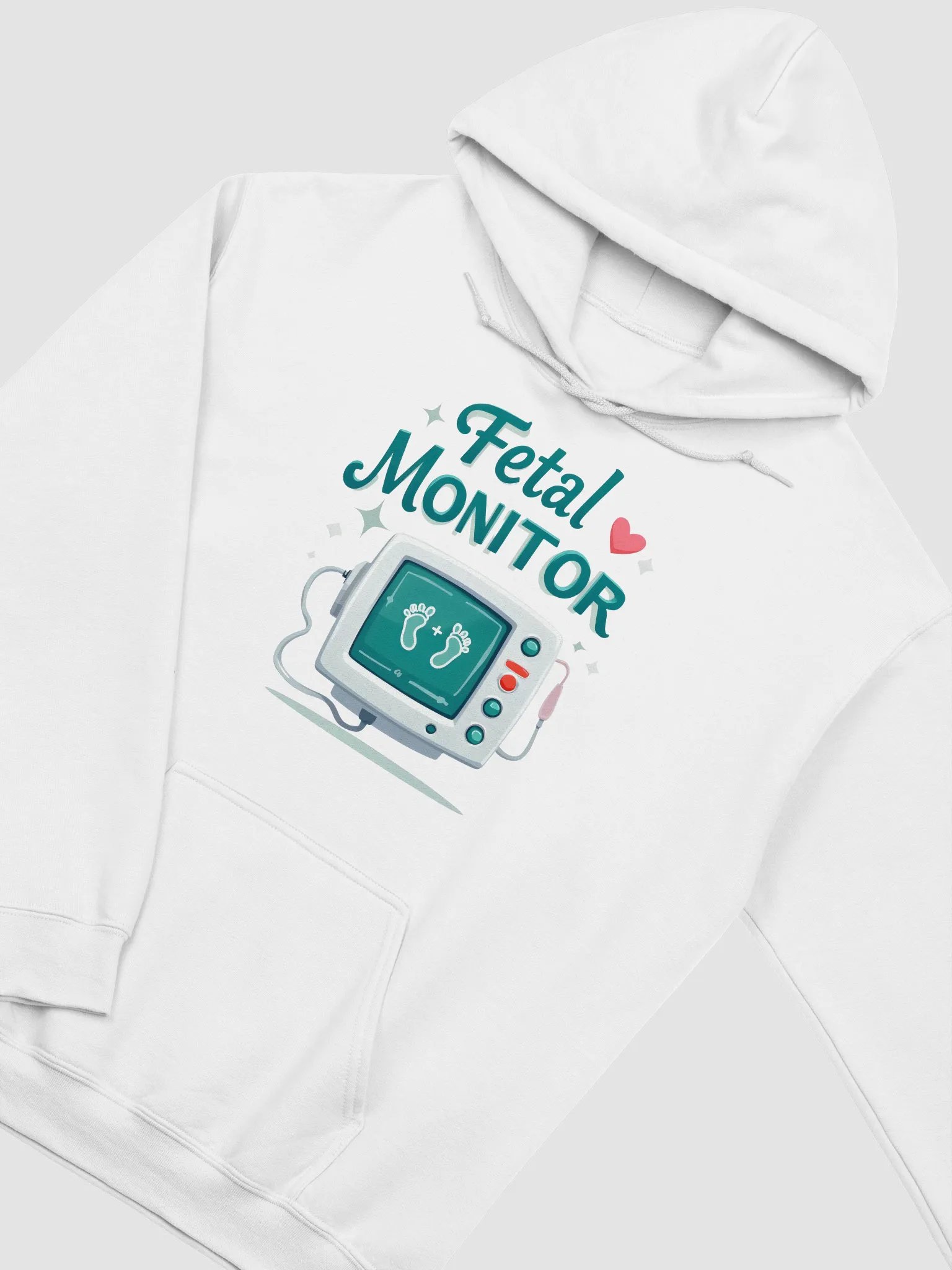 Heartbeat Monitor Baby Footprints Hoodie product image (24)