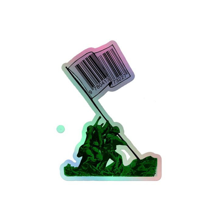 Raising The Flag Of Commerce - Kiss-Cut Holographic Sticker Sheet product image (2)