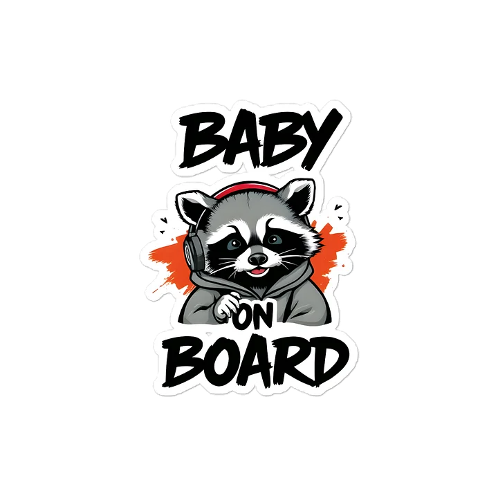 Cool Raccoon Urban Style Car Decal - 5x5 Premium Vinyl Sticker - Streetwear Inspire Raccoon with Headphones Graphic for Cars and Jeeps product image (1)