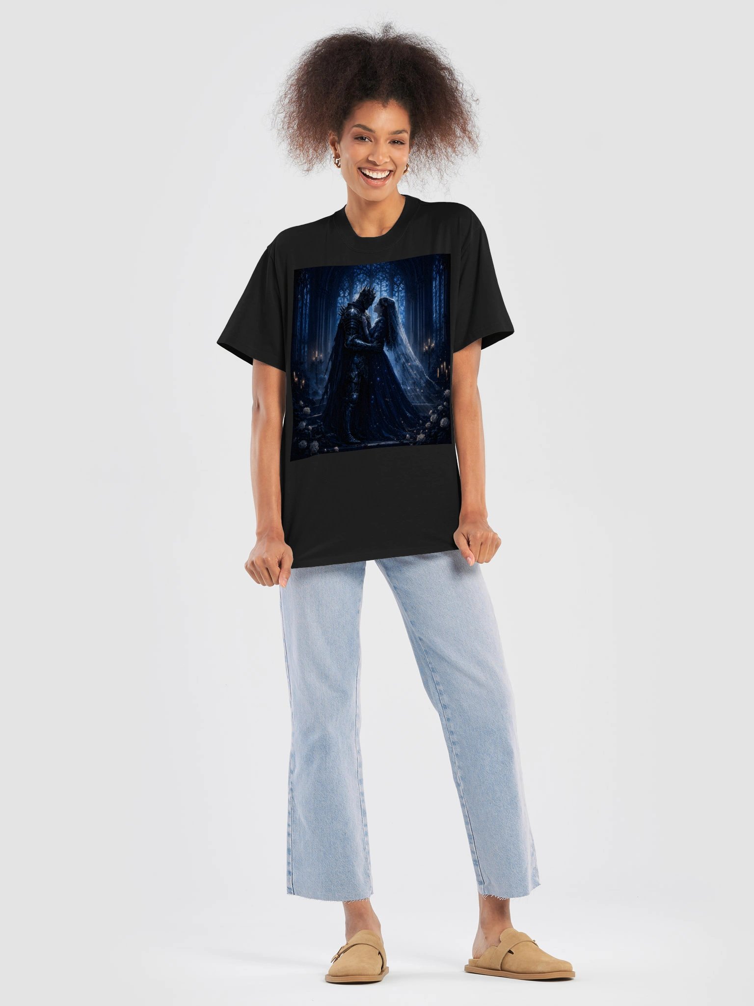 Dark Fantasy Gothic Couple T Shirt | Romantic Medieval Love | Gothic Wedding & Fantasy Gift product image (6)