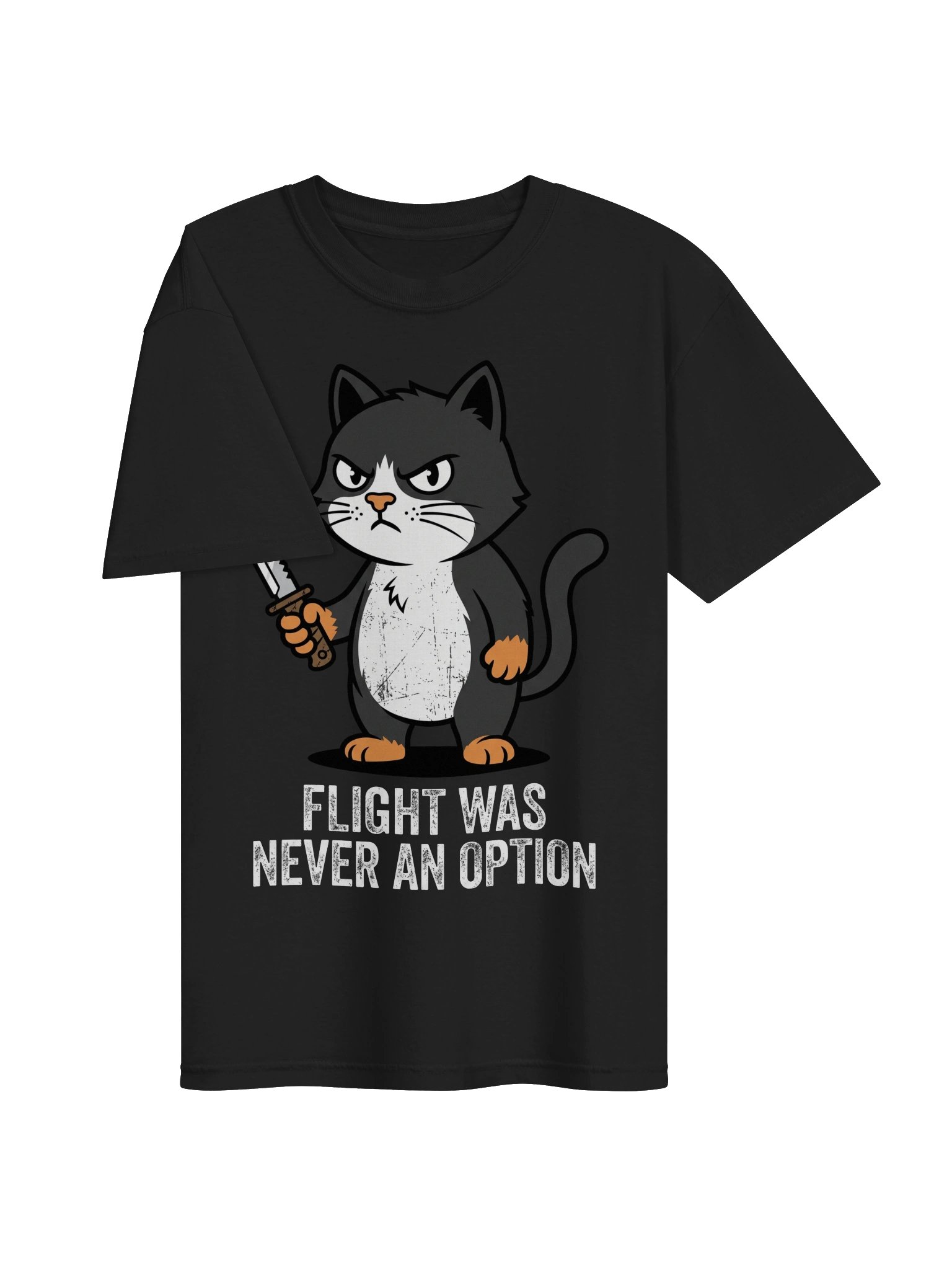 Flight Was Never An Option T-Shirt – Funny Grumpy Cat Tee product image (3)