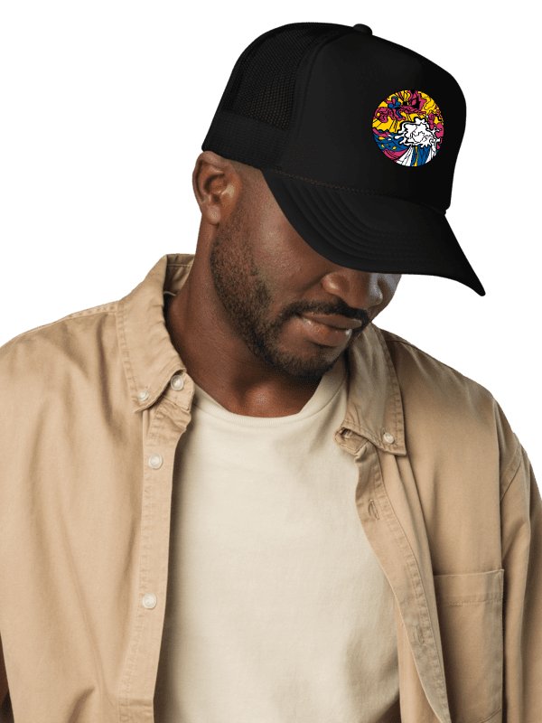 Swirling Dreams Foam Trucker Hat - Wave at Sunset product image (26)