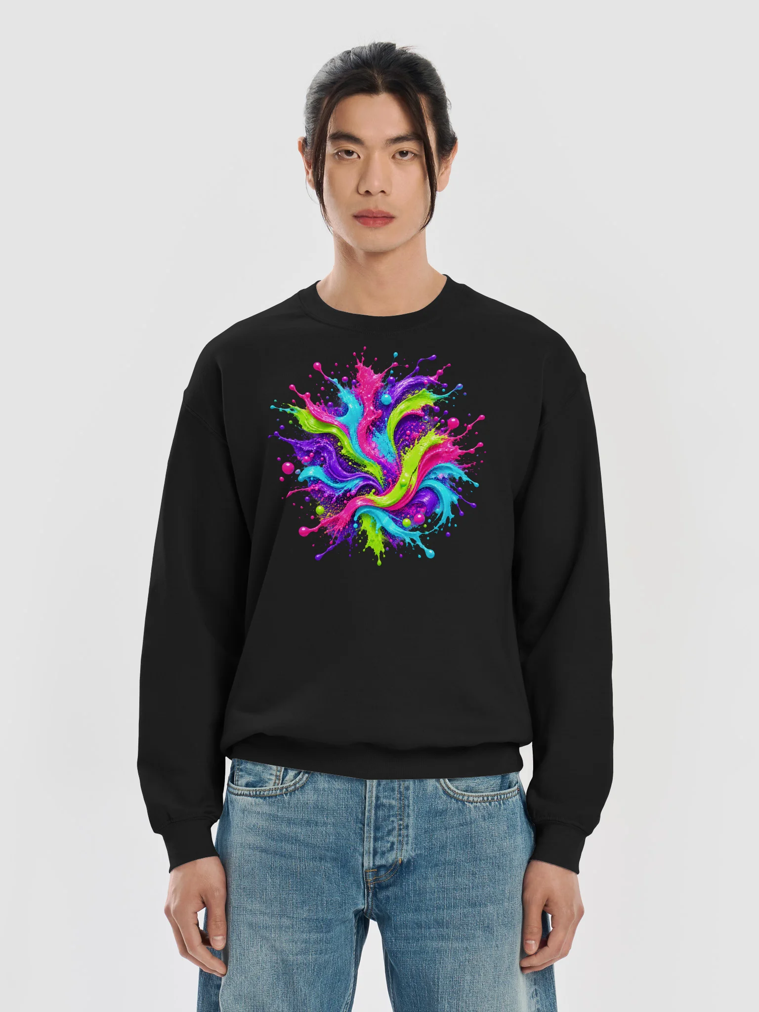 Unity Unleashed Neon Paint-Splatter Sweatshirt — Diversity • Individuality • Brotherhood product image (30)