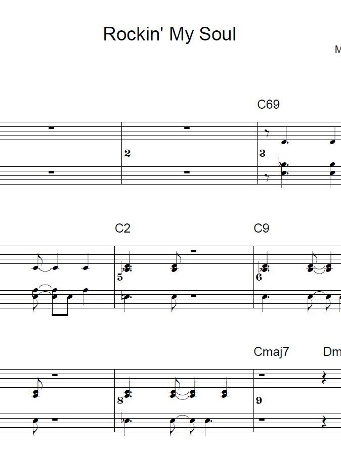 Rockin My Soul - Blues piano - Piano sheet music product image (1)