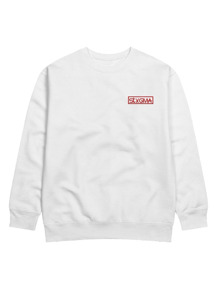 Embroidered Logo Crewneck Sweatshirt (White) product image (1)
