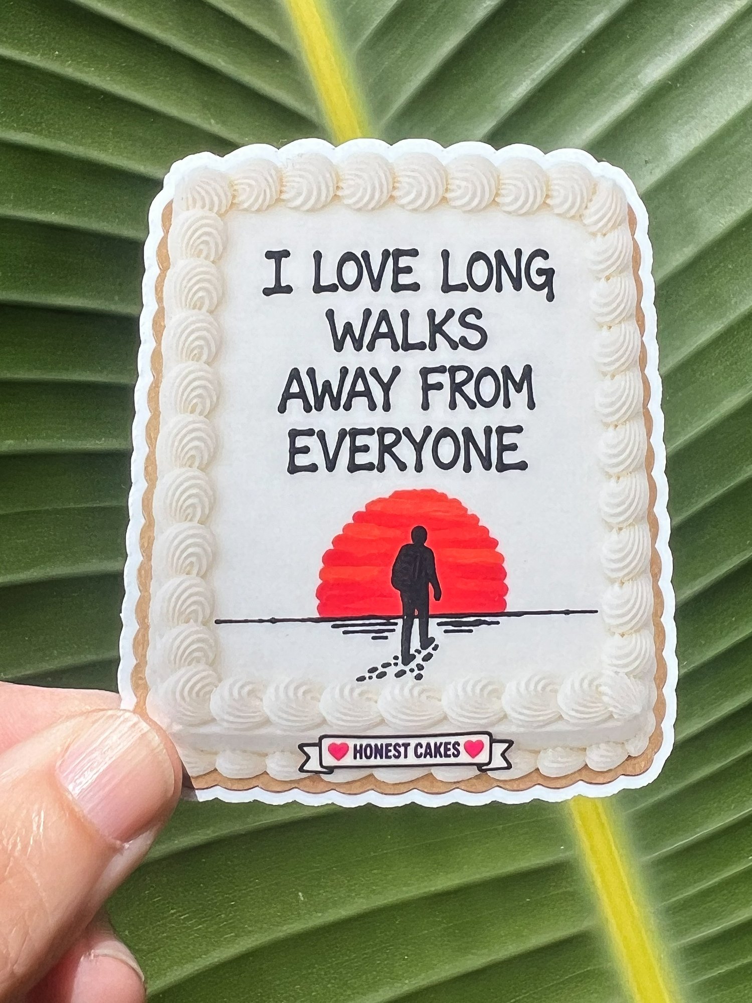 VINYL STICKER: I Love Long Walks Away From Everyone - FREE SHIPPING product image (1)