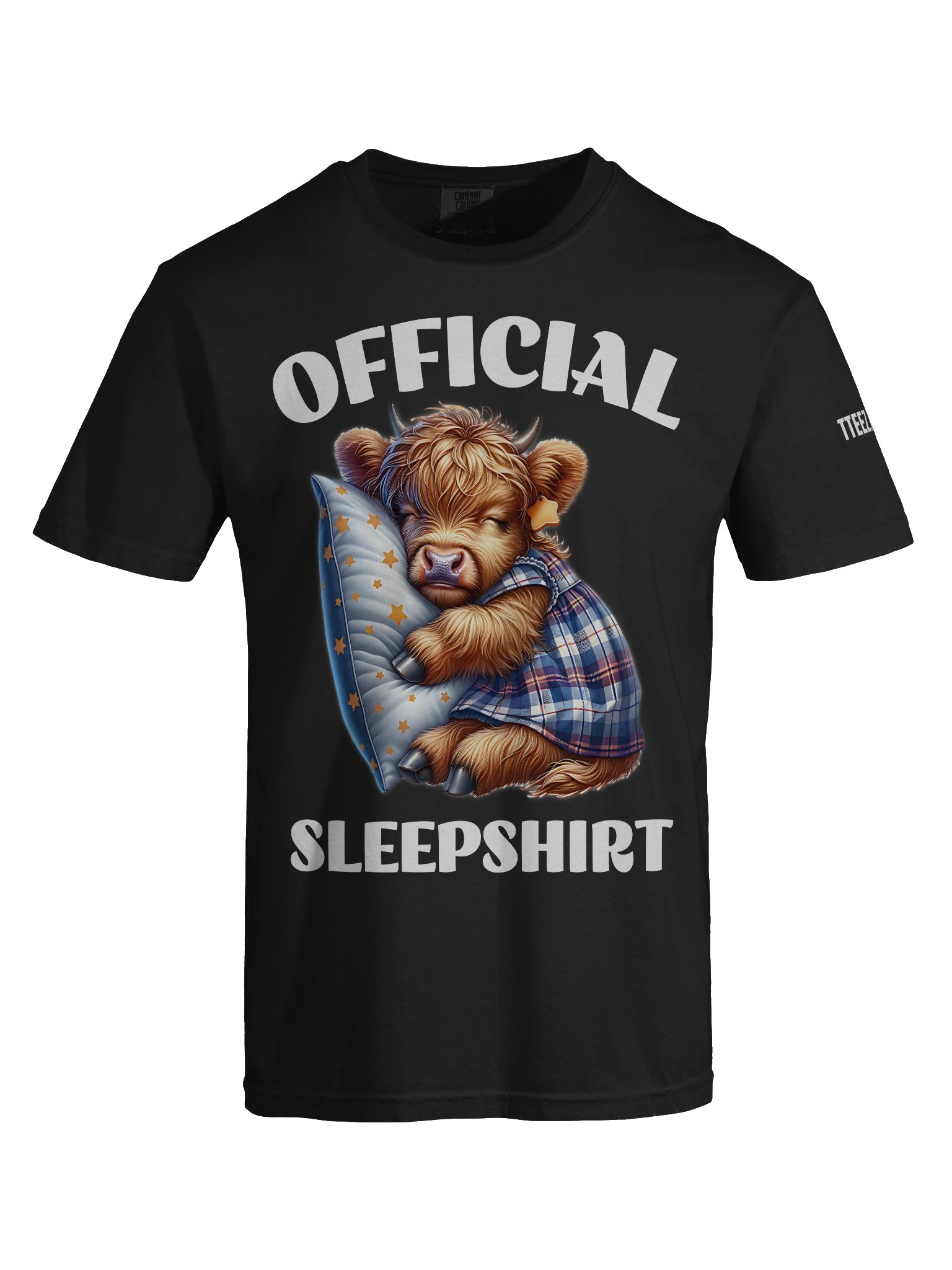 Official Sleepshirt Bold White on Black T-Shirt product image (7)
