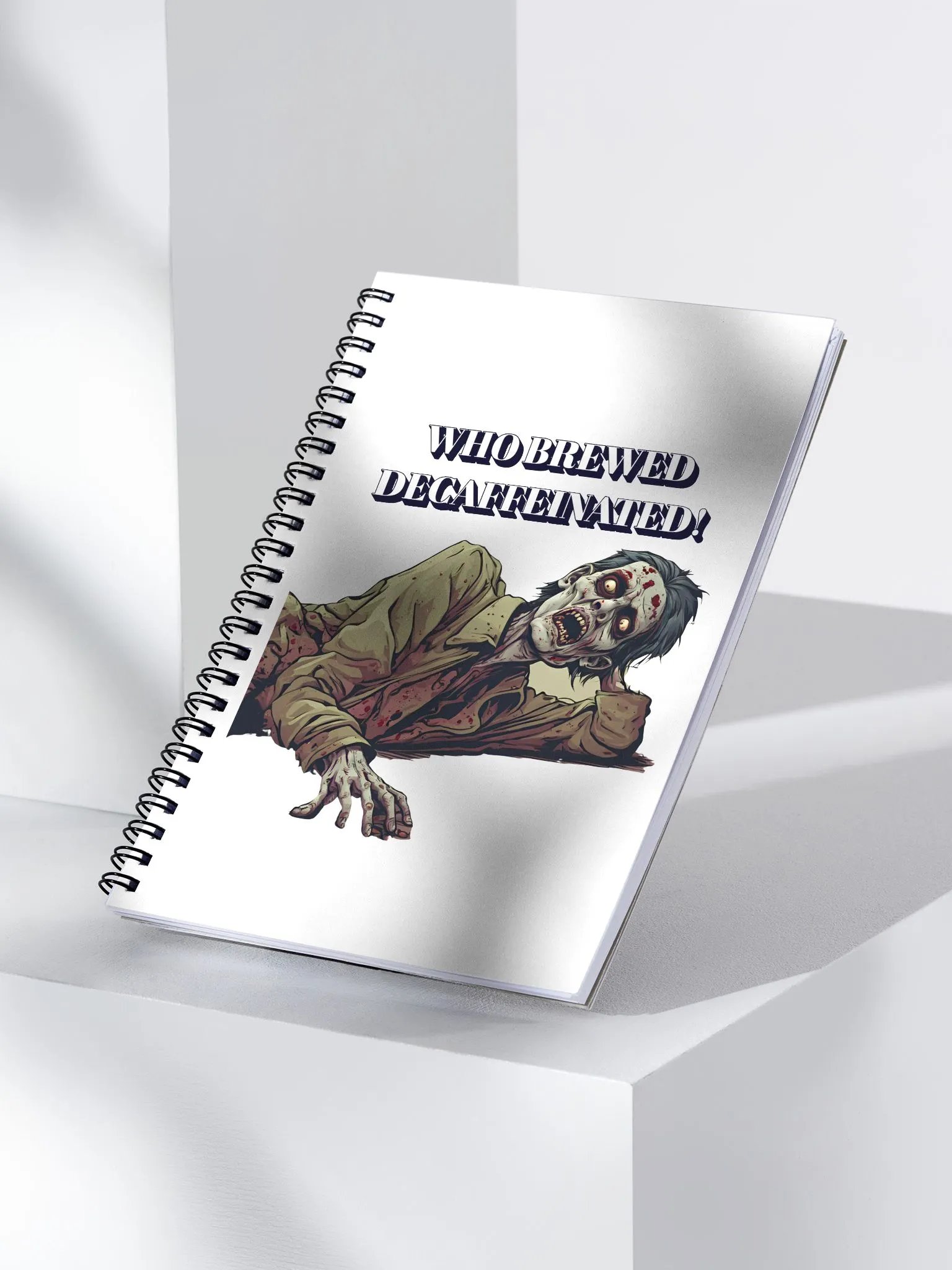 Who Brewed Decaffeinated! Funny Spiral Notebook product image (3)