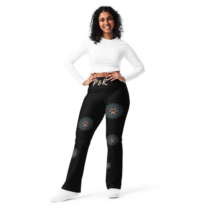 Paws and Reflect Mandala Paw Print Flare Yoga Pants product image (1)