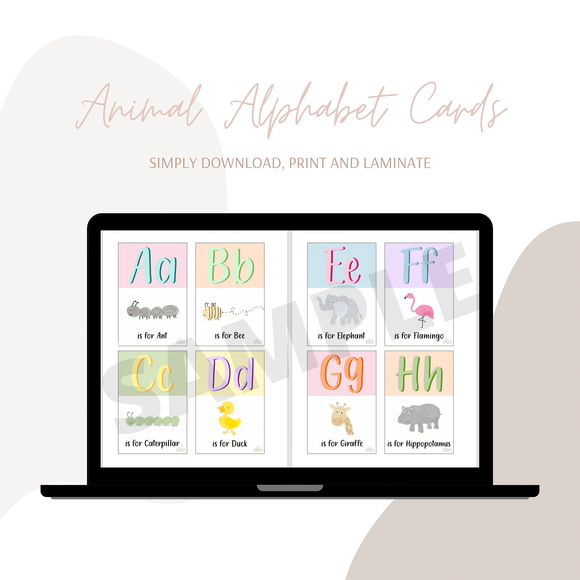 Animal Alphabet Flash Cards product image (1)