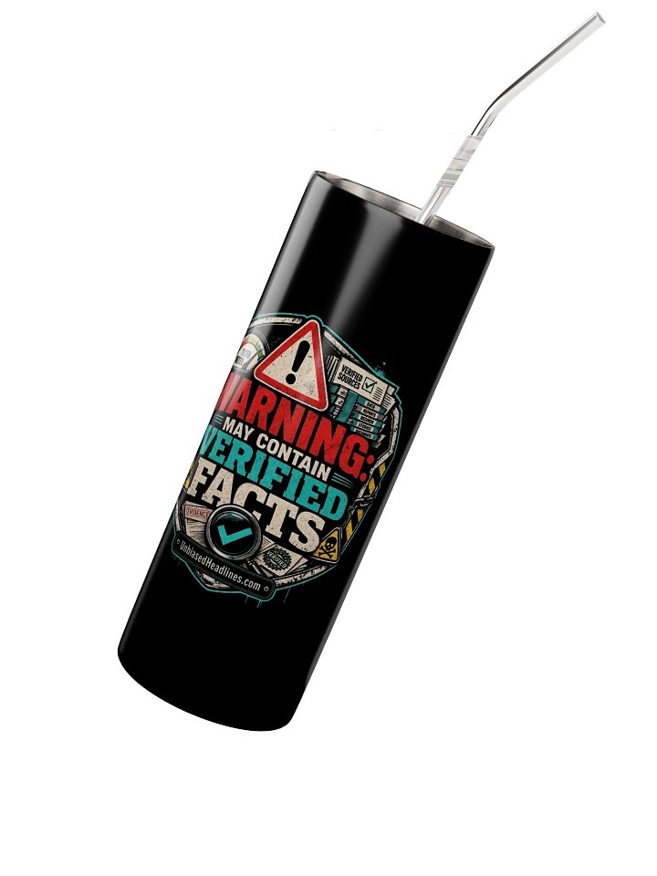 Warning: May Contain Verified Facts Stainless Steel Tumbler product image (2)
