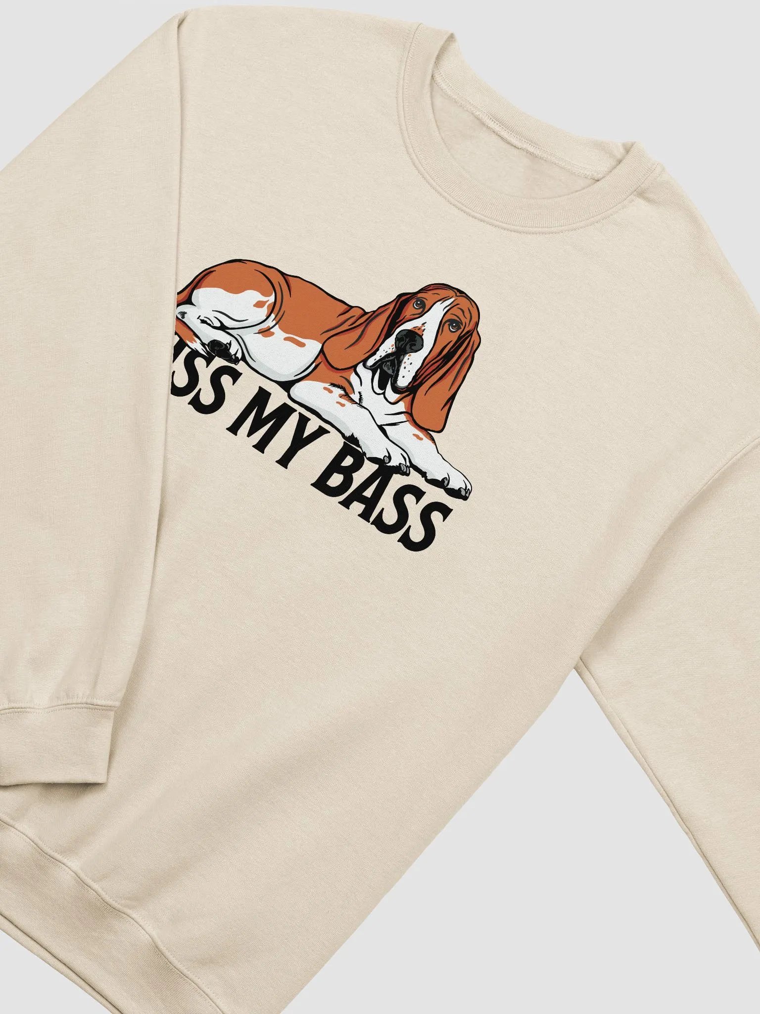 Kiss My Bass Sweatshirt | Funny Shirt for Basset Hound(Red) Owners product image (4)