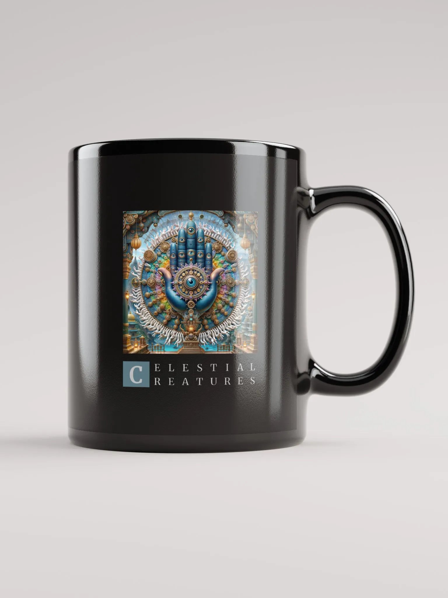 Celestial Creatures | Black Glossy Mug product image (3)