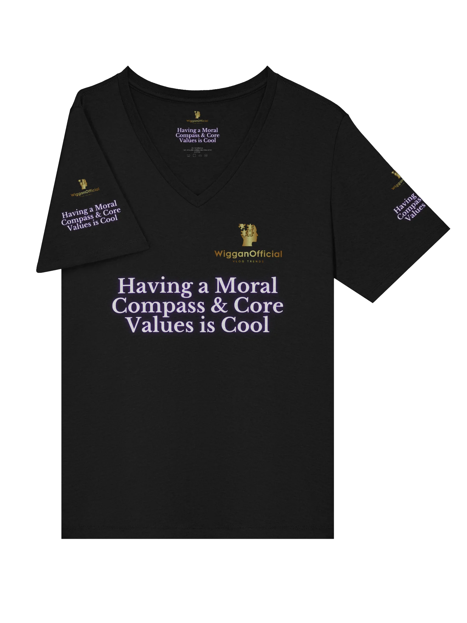 WigganOfficial “Having a Moral Compass & Core Values Is Cool” Women's Relaxed V-Neck T-Shirt product image (5)