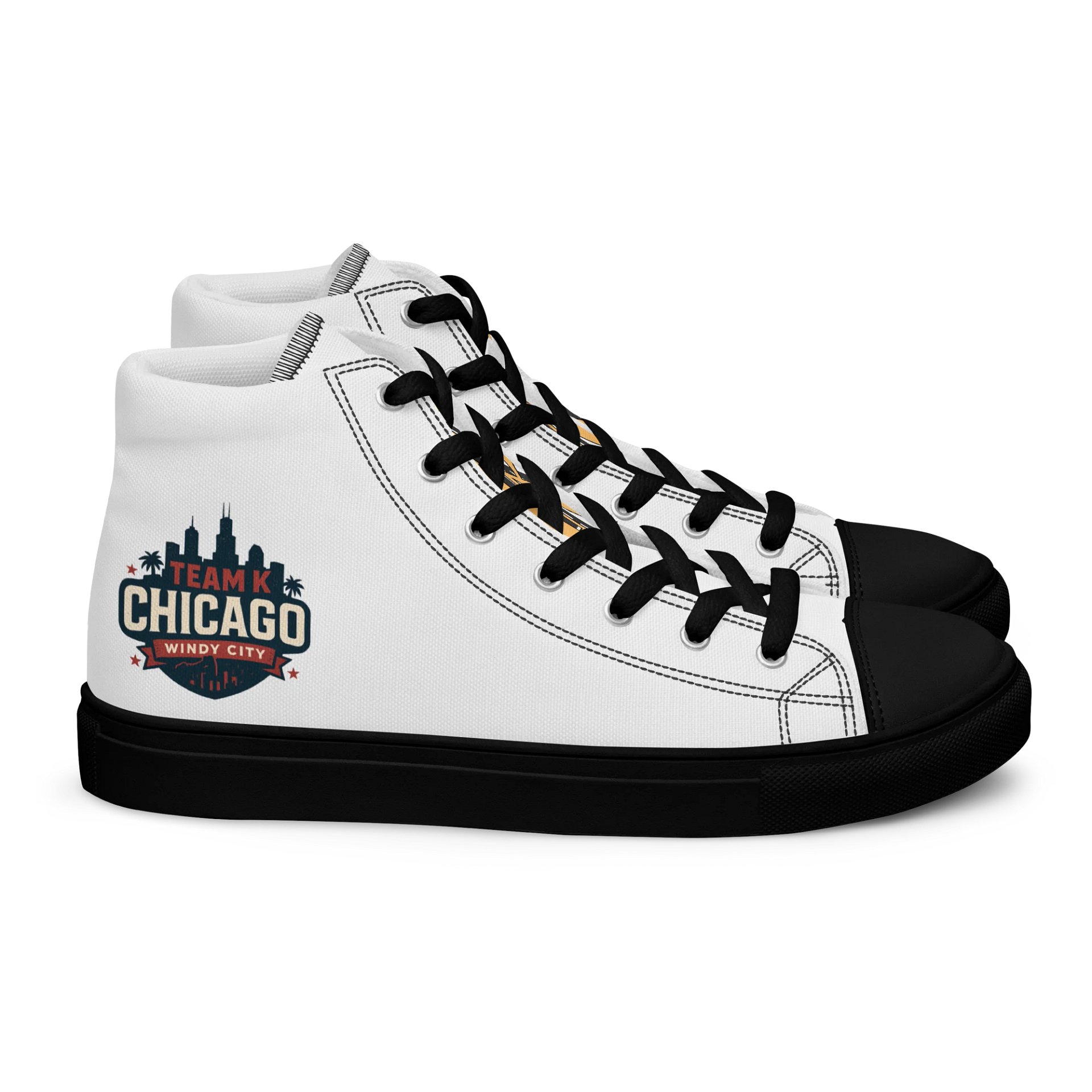 Team K Chicago Women's High Top Canvas Shoes product image (2)