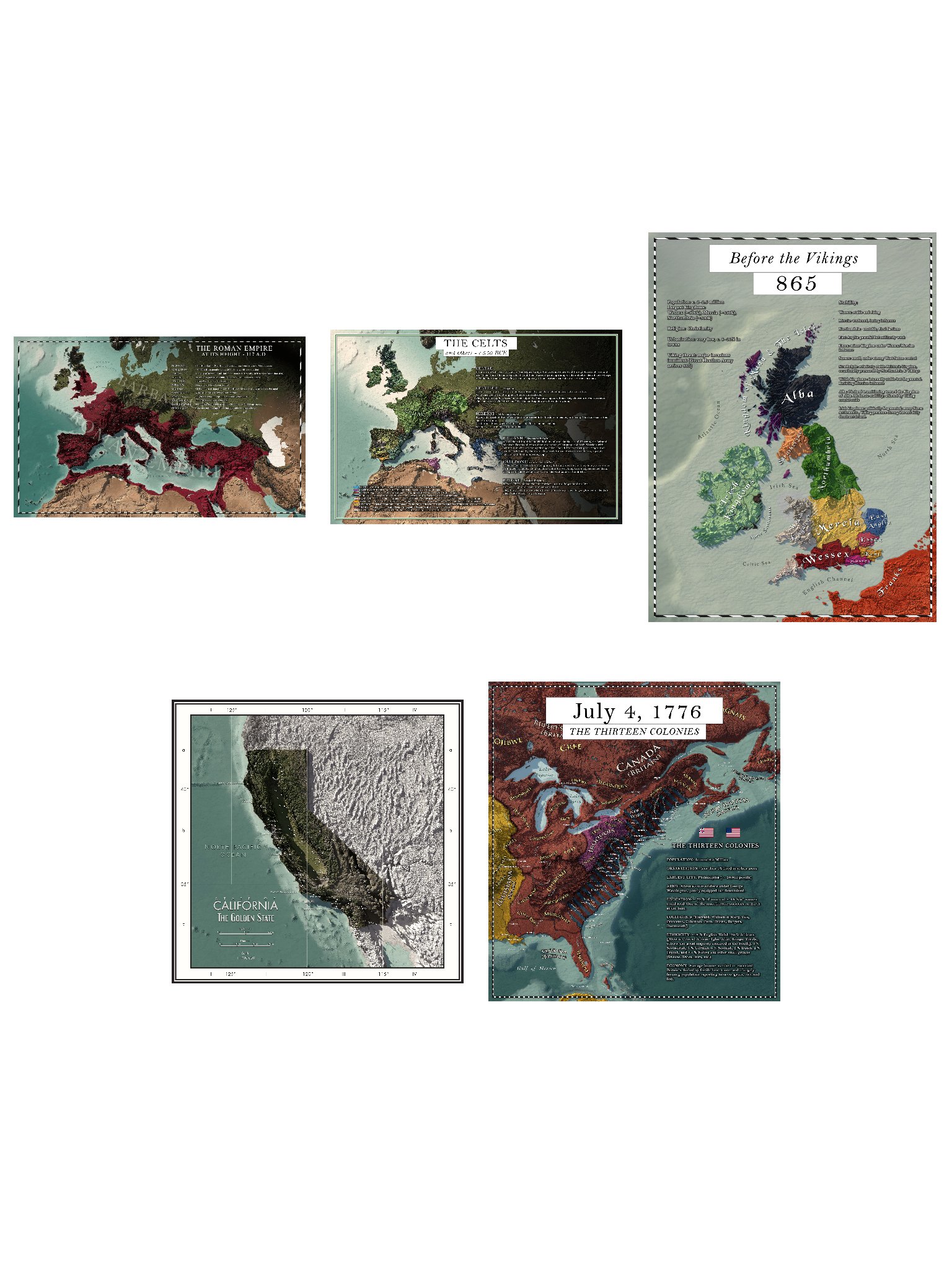Digital History Map Bundle: 3 + 2 Free product image (1)