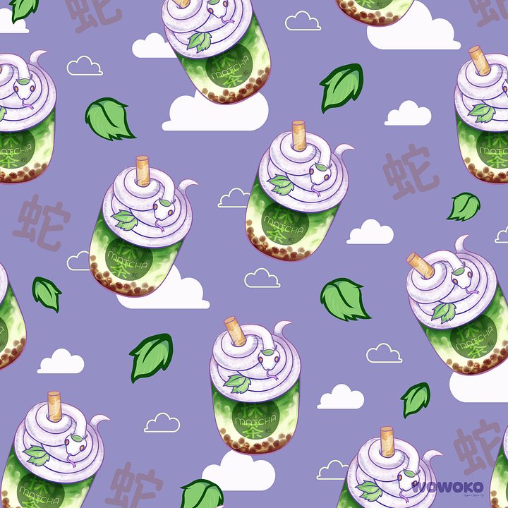 Micro Fiber Cloth - Zodiac Drinks - Matcha Snake Green Tea product image (2)