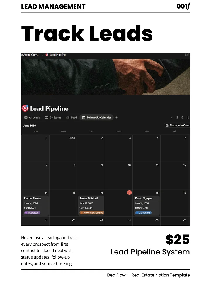 DealFlow — Real Estate Agent Notion Template product image (2)