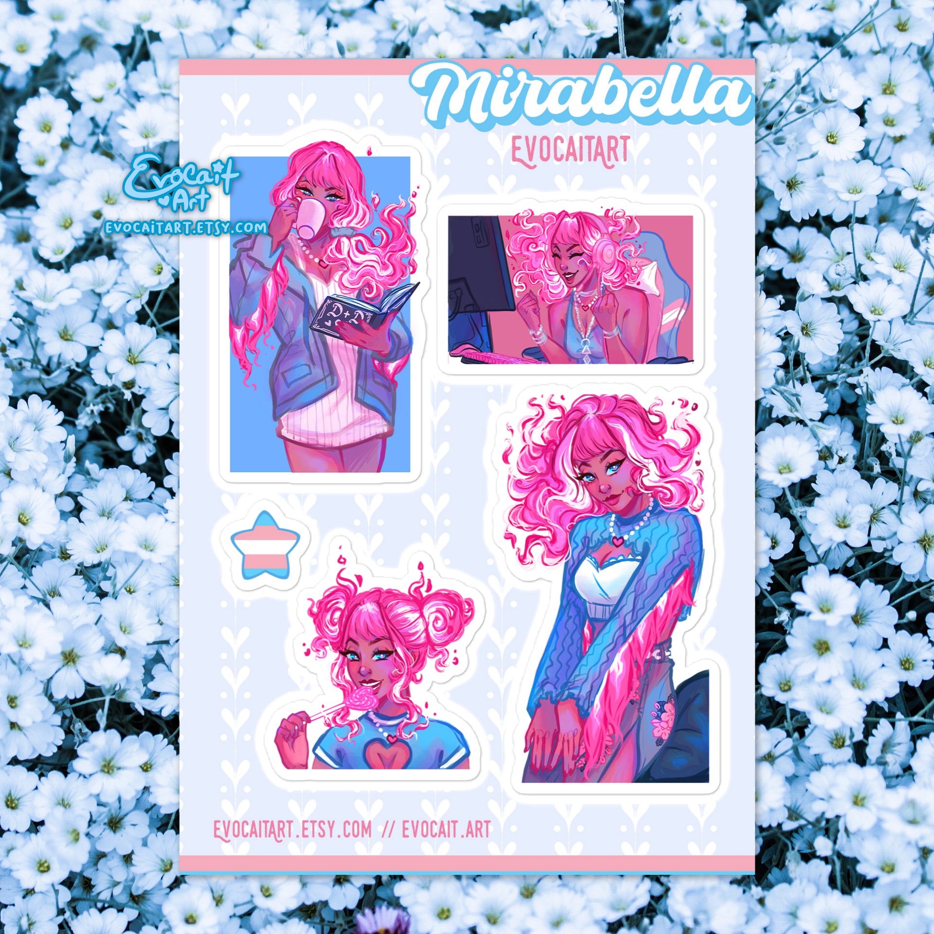 Pride Flag OC Stickers - Transgender Mirabella product image (1)