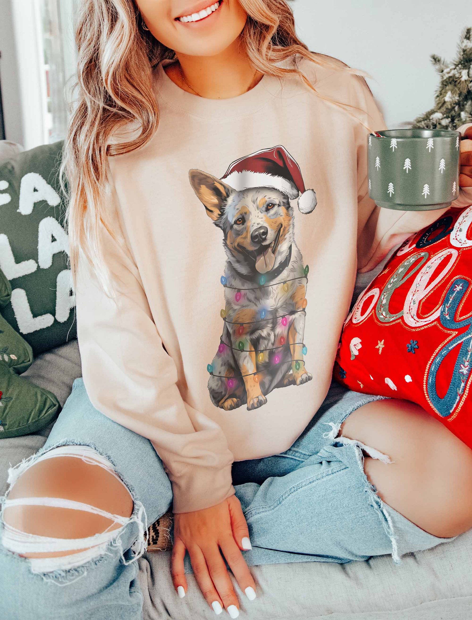 Funny Australian Cattle Dog(Blue Heeler) Christmas Sweatshirt product image (16)