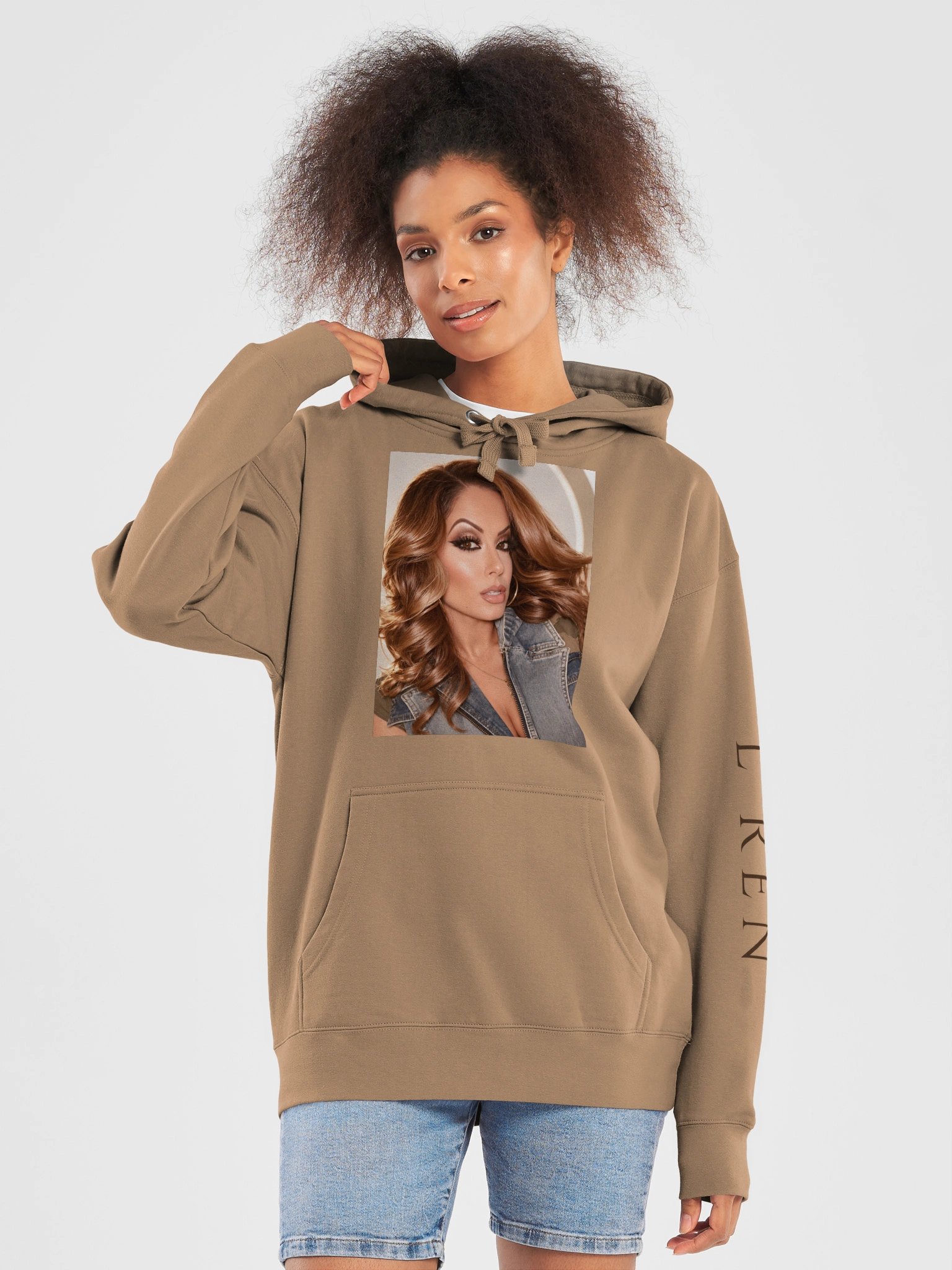 MADE FOR THIS Portrait Hoodie — Latte product image (5)