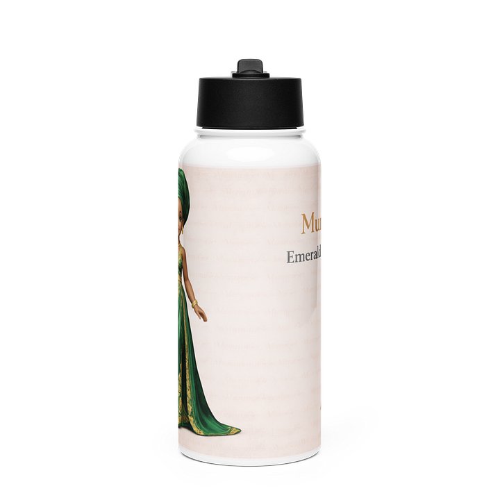 Emerald & Gold Queen Stainless Steel Water Bottle product image (1)