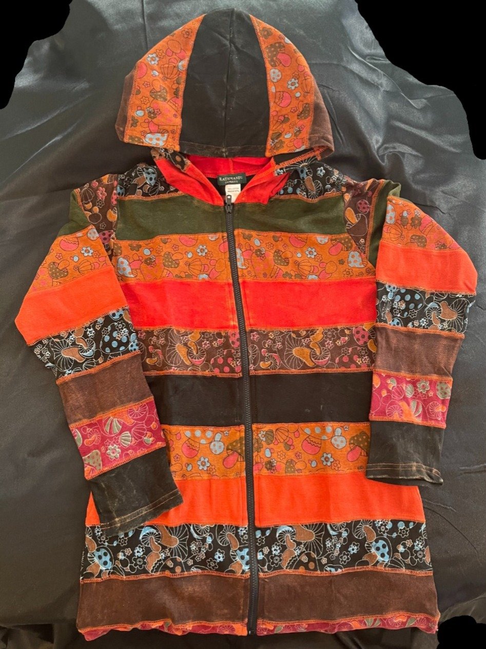 Women's Long Sleeve Shroom Patchwork Tunic Zip Hoodie product image (6)