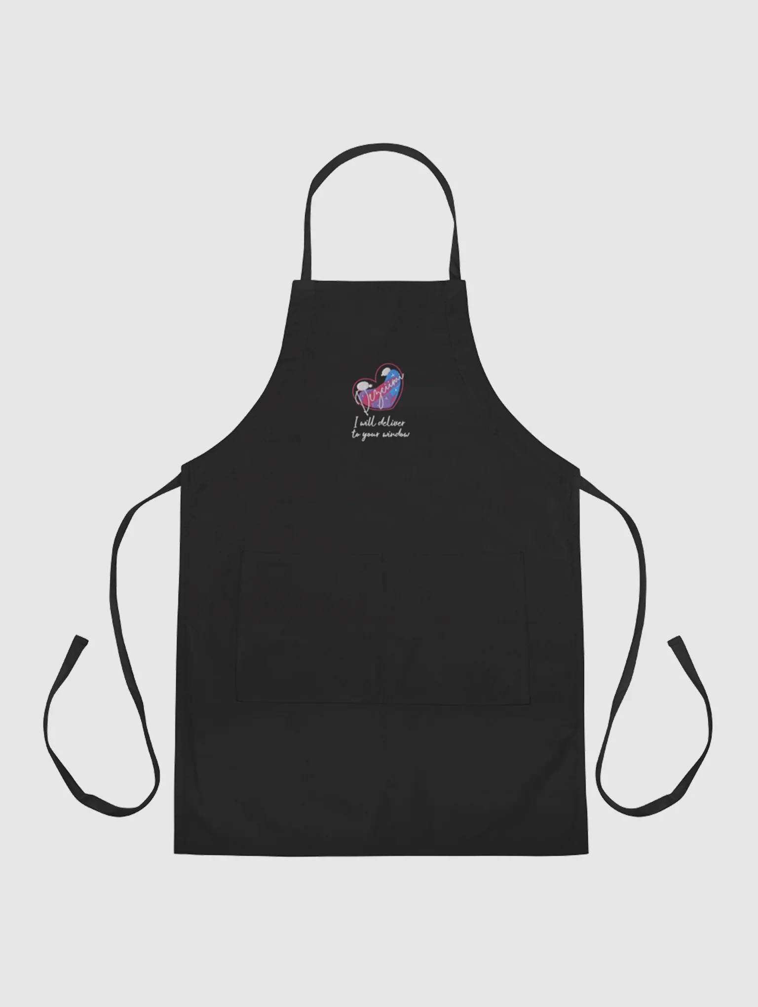 I will deliver to your window Embroidered Apron product image (1)