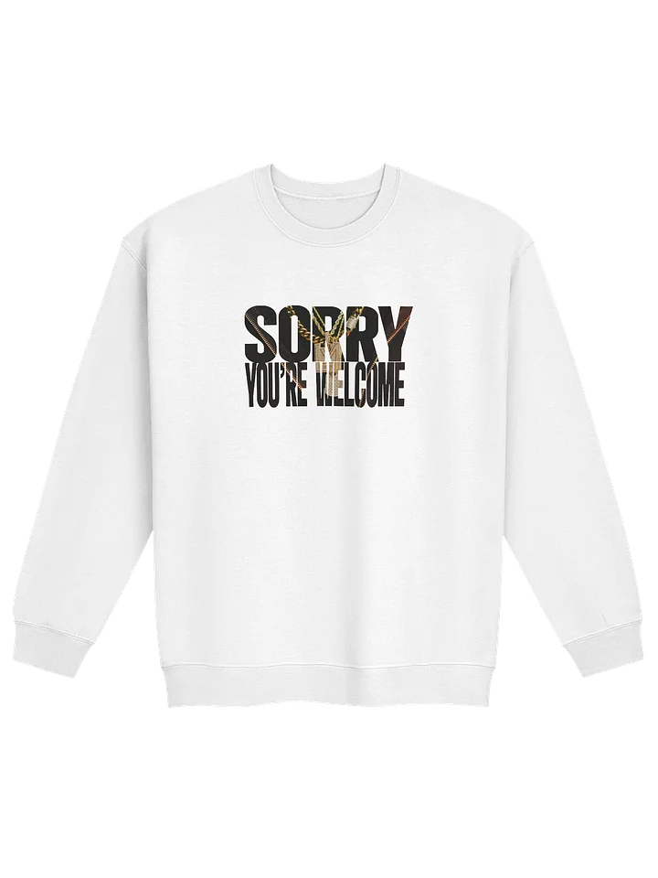 Sorry, You're Welcome Sweatshirt (Logo Look) product image (5)