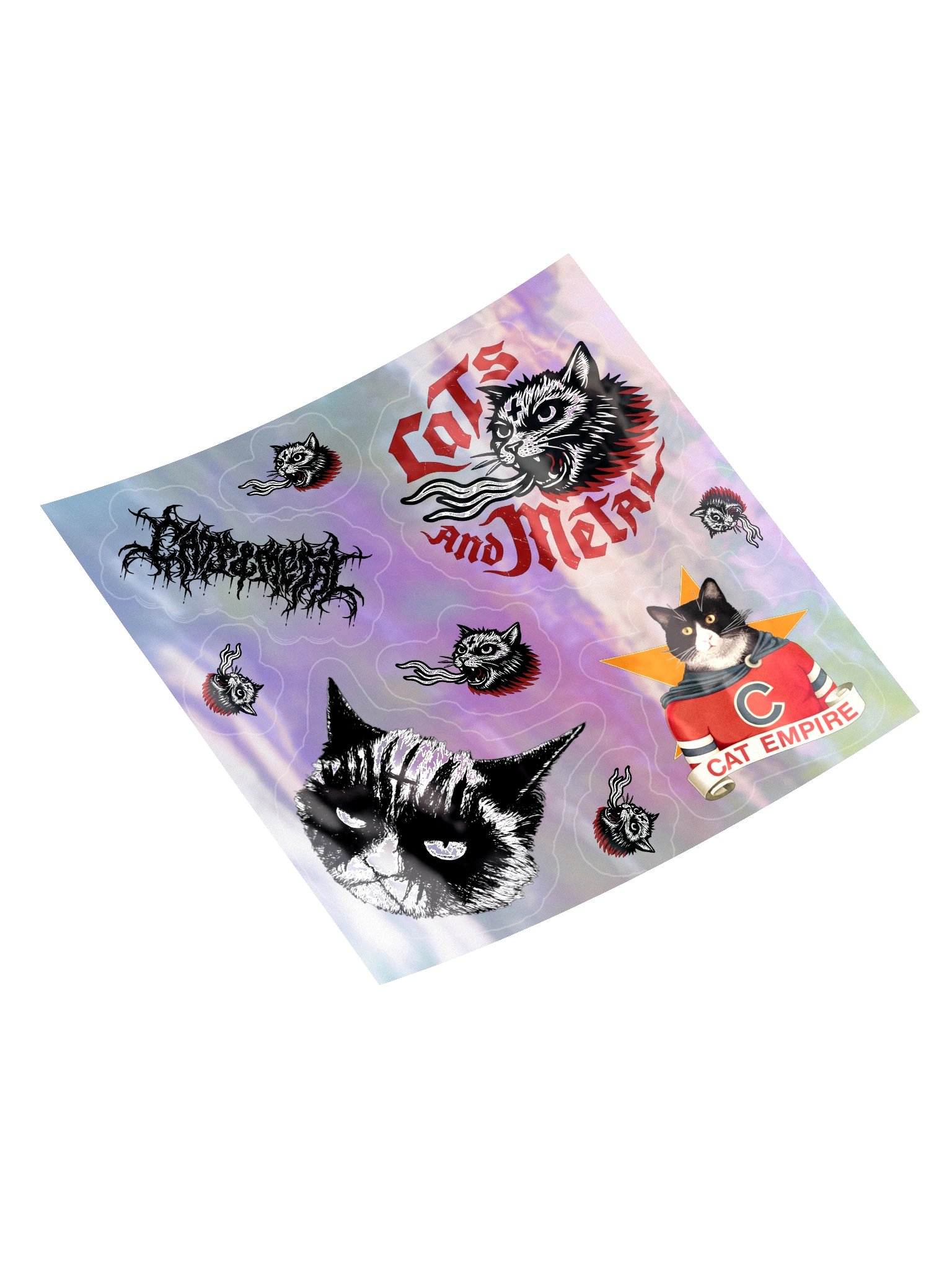 CATS AND METAL HOLO STICKER SET 5.5" × 5.5" product image (5)
