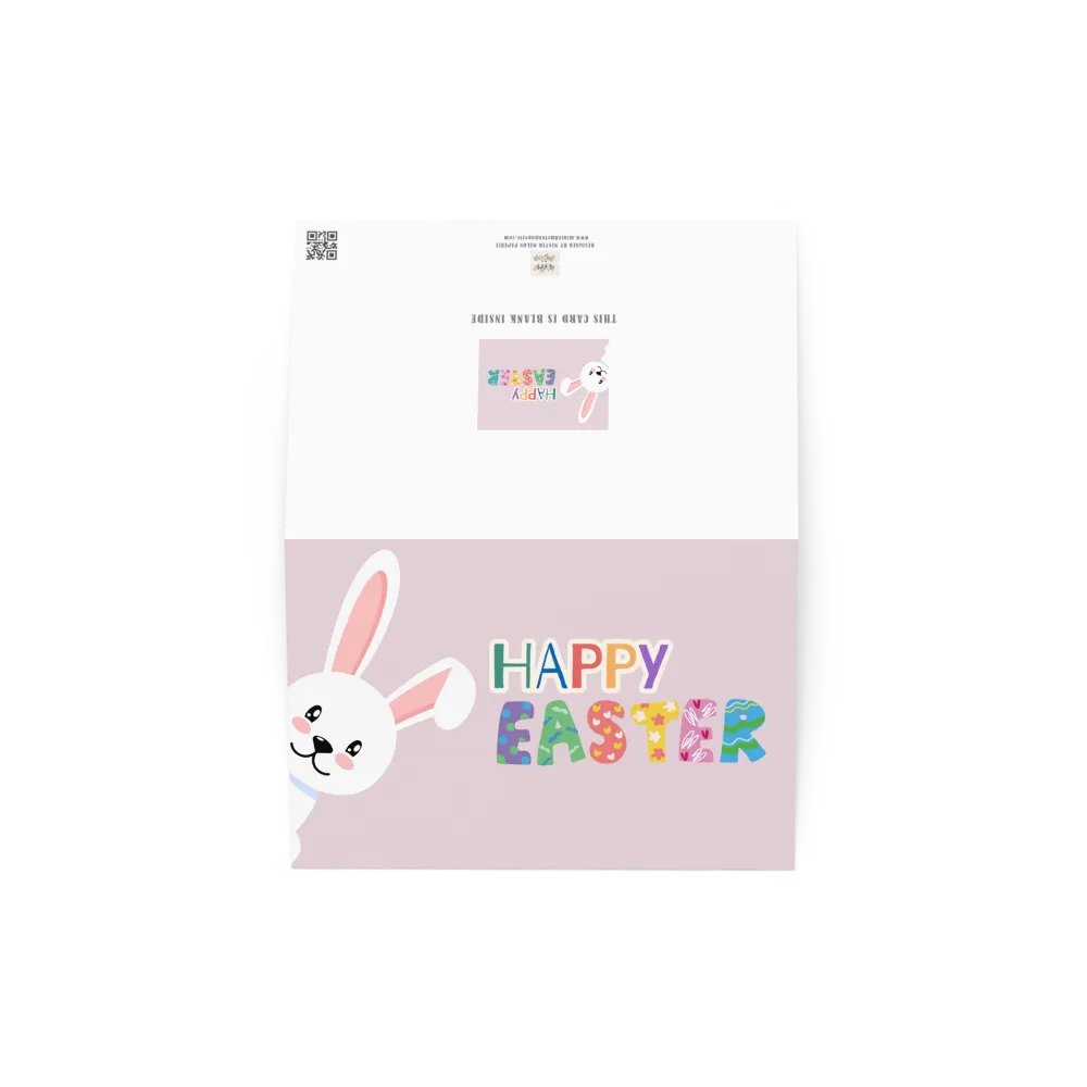 Cute Bunny Happy Easter Greeting Card product image (5)
