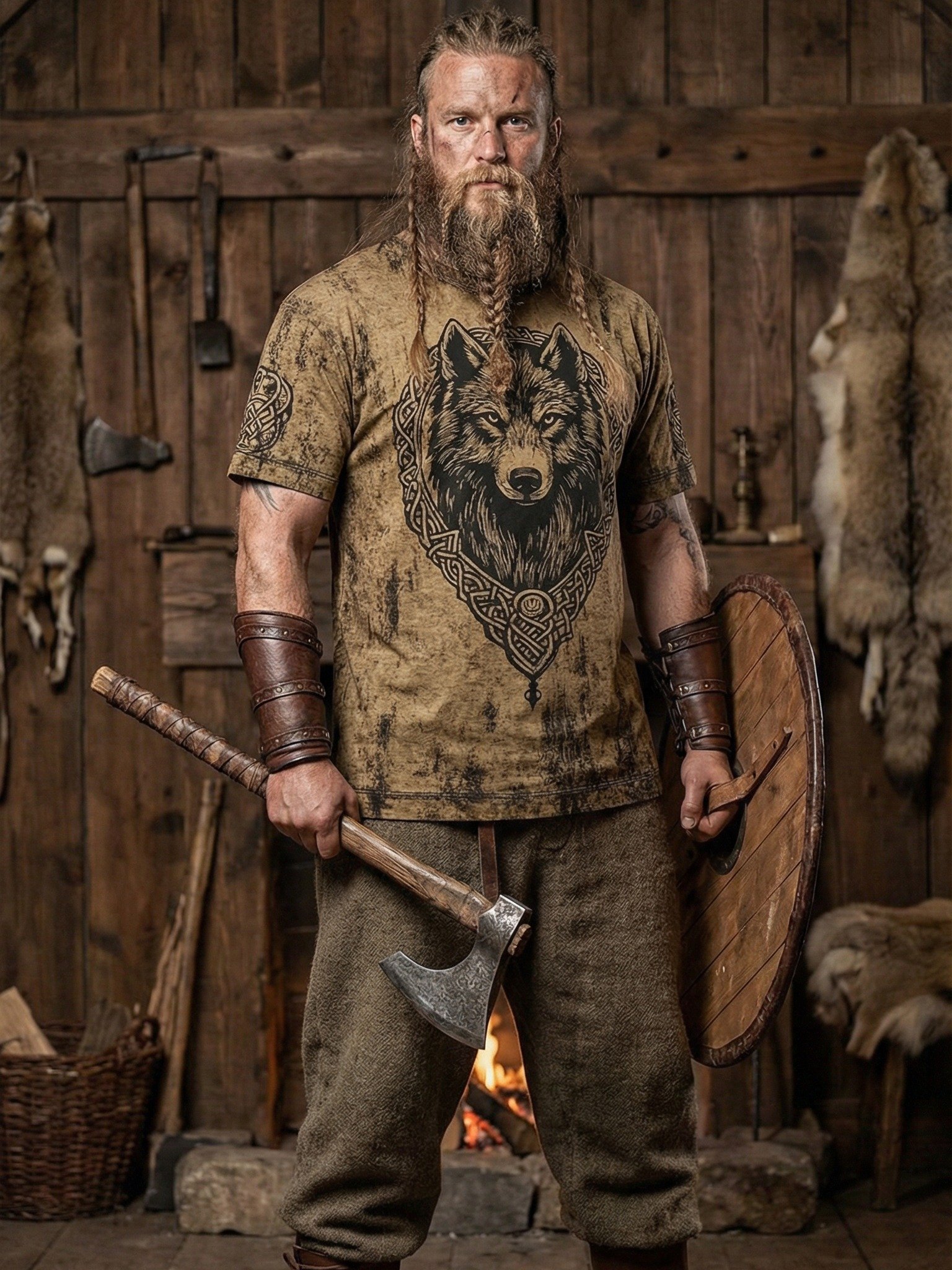 Vintage Viking Men's O-Neck Shirt product image (2)
