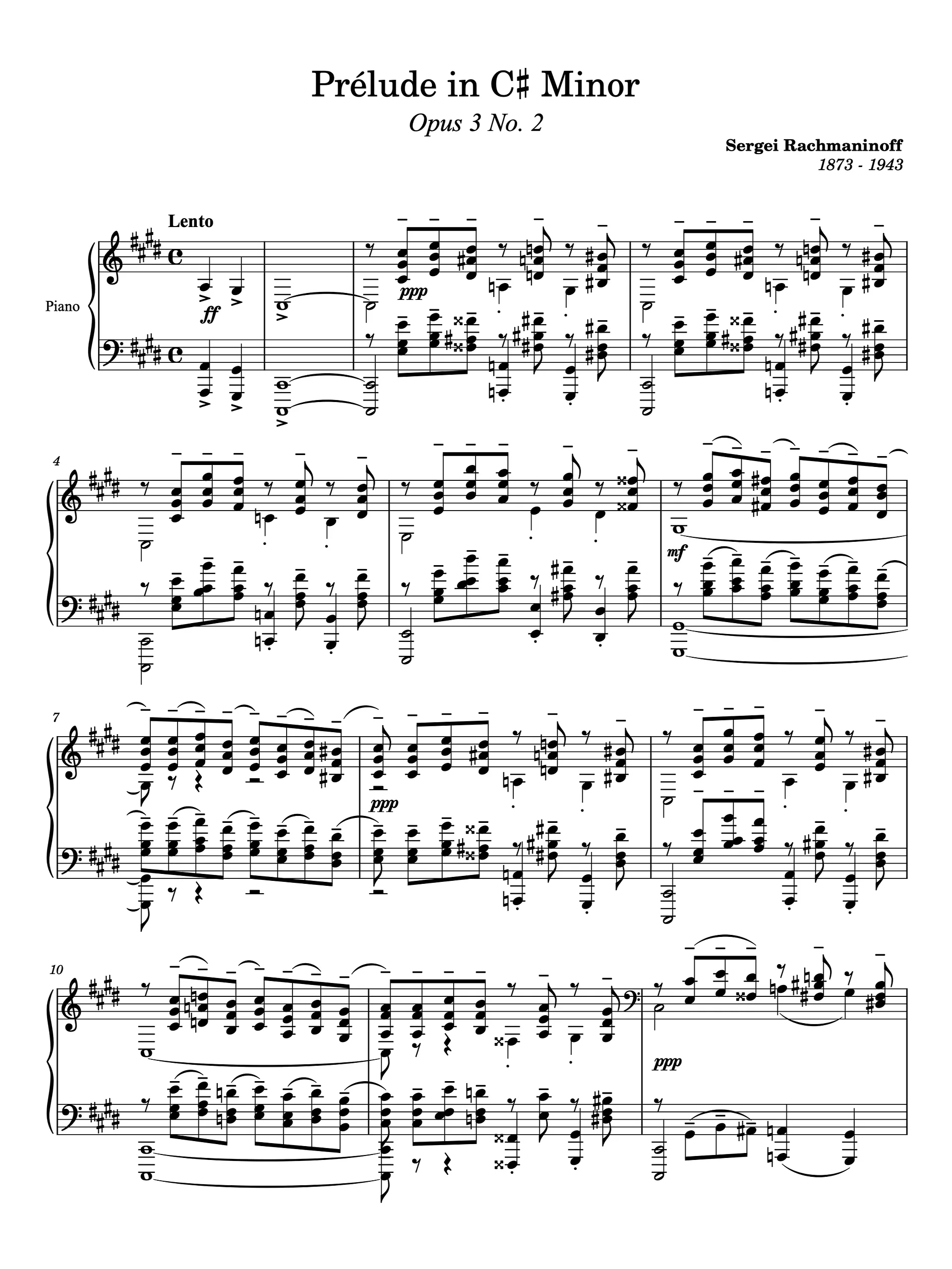 Prélude in C-sharp Minor, Op. 3, No. 2 product image (1)