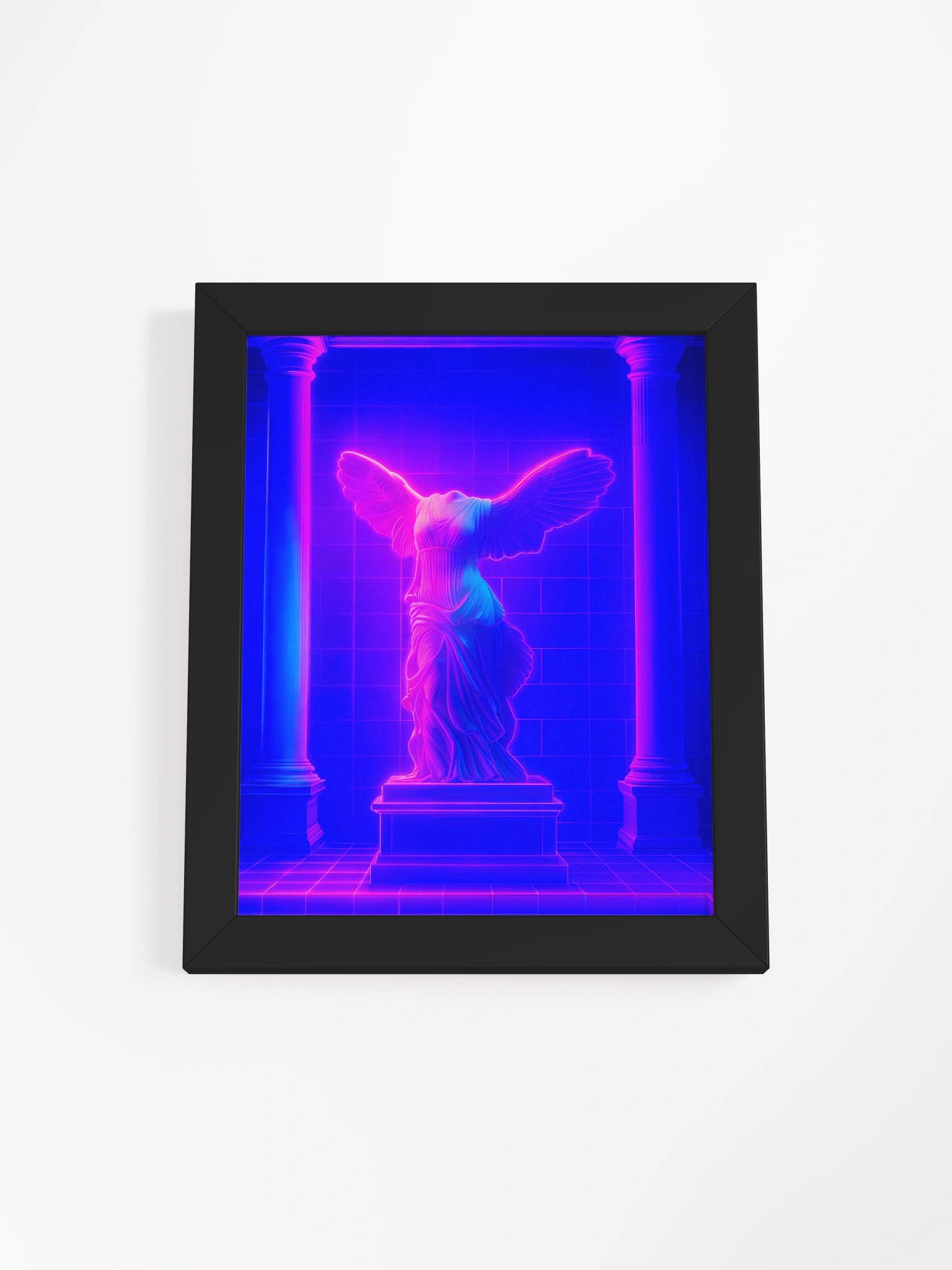 Ethereal Neon Temple of Victory Framed Poster product image (1)