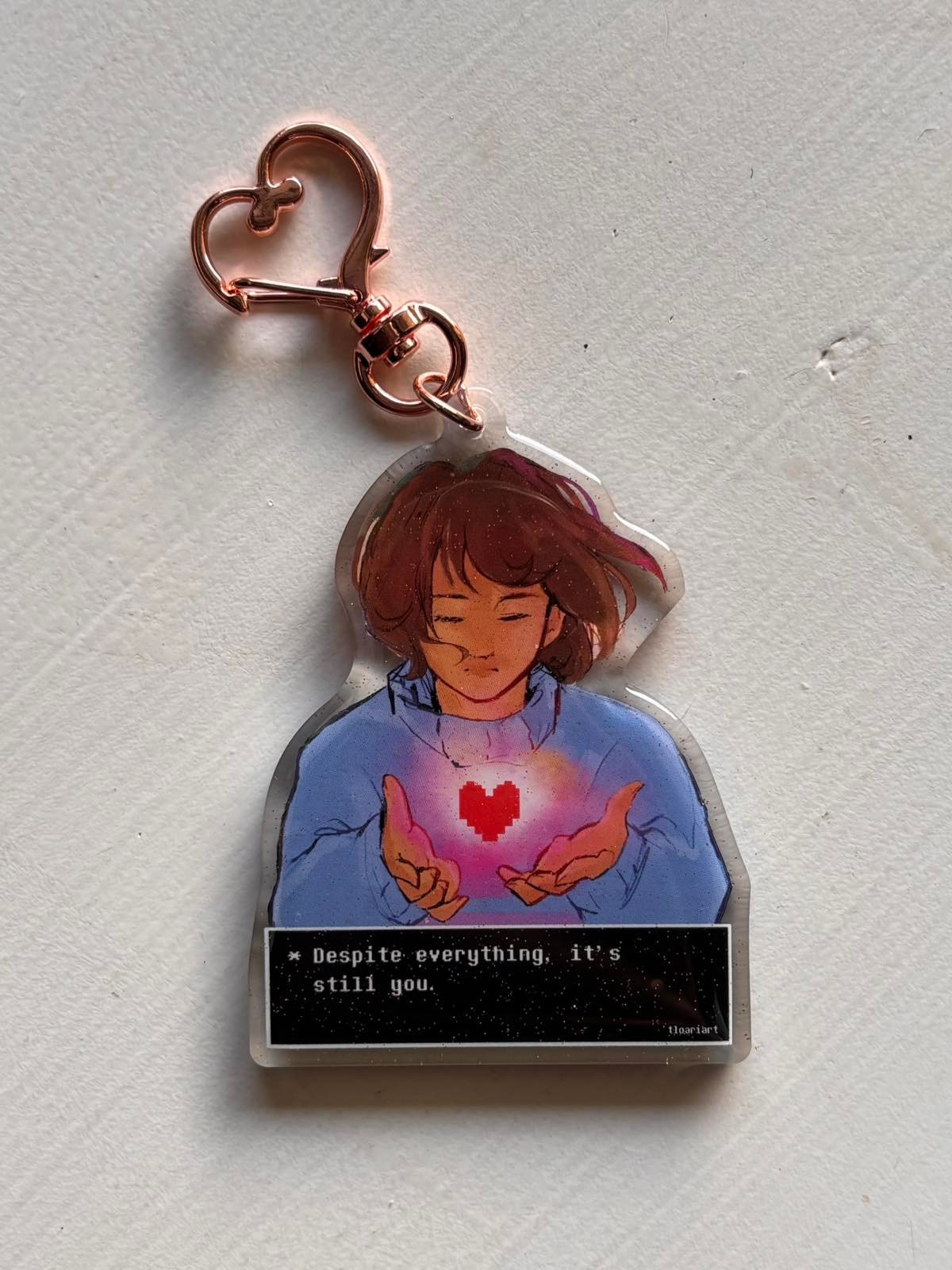 Undertale Frisk Glitter Keychain product image (5)