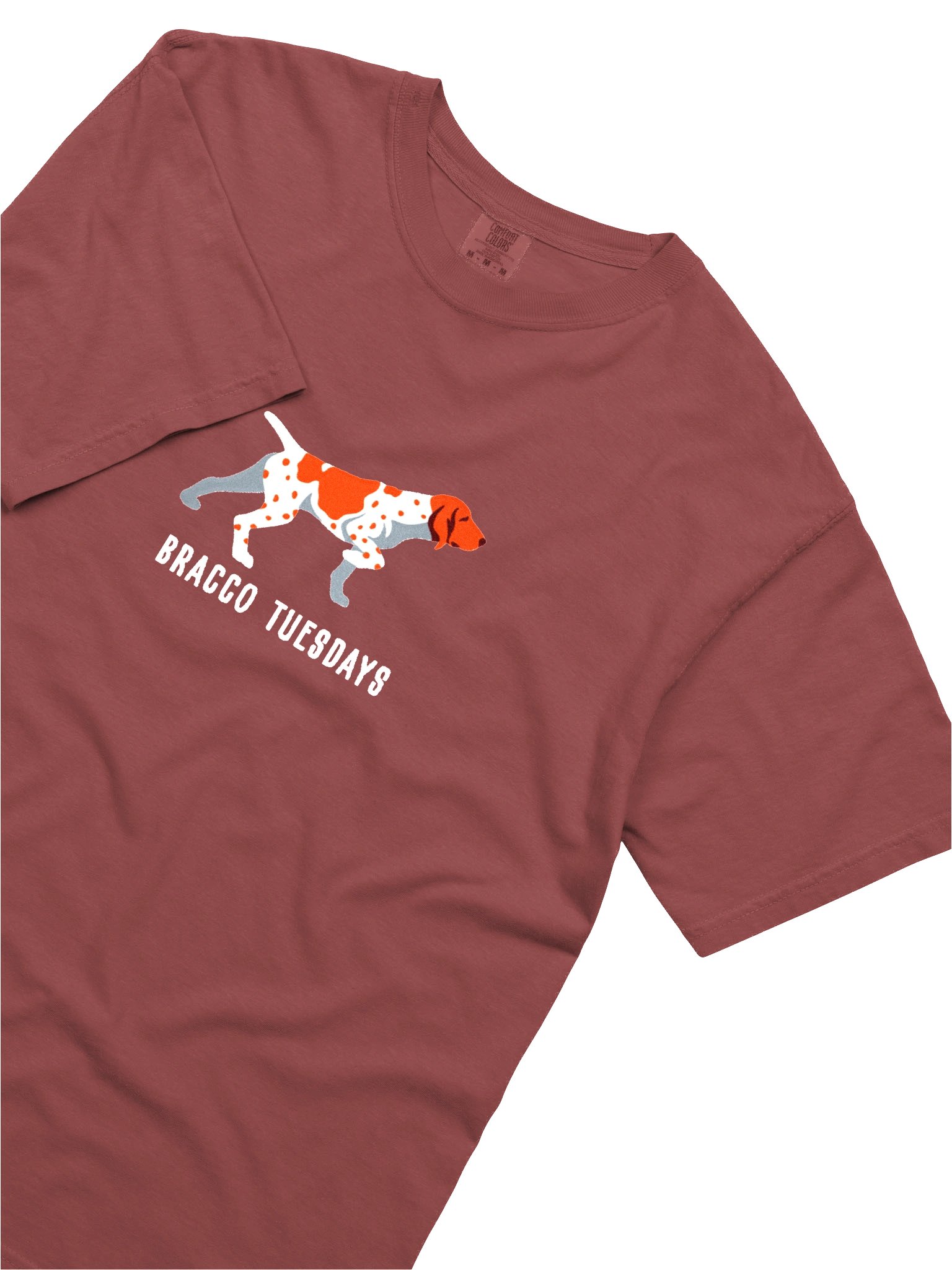 Bracco Tuesdays T-Shirt(Embroidered) of a Bracco Italiano(Red & White) product image (8)